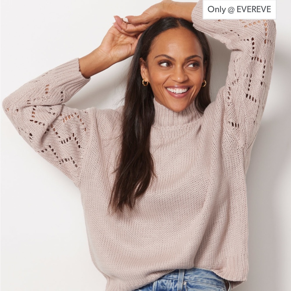 Brand new Evereve dahlia pullover light pink sweater WITH TAGS, originally $108